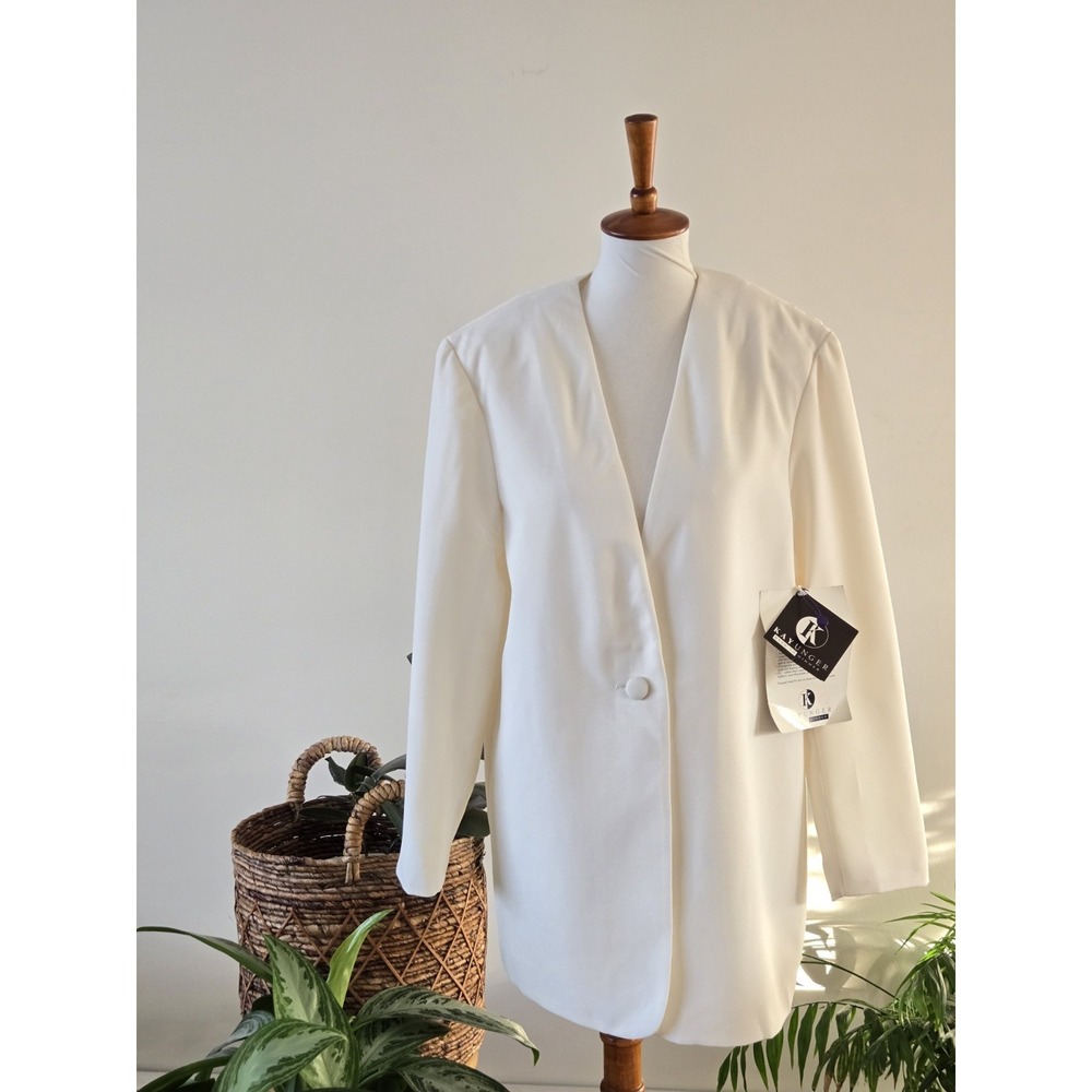 NWT Vintage Kay Unger Evening Blazer Jacket Desk To Dinner USA Union Made Size M